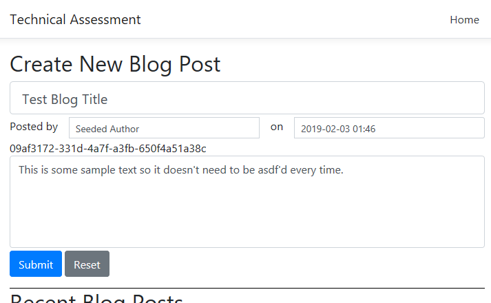Create New Blog Post