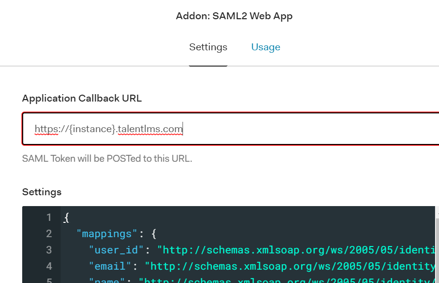 Auth0 - Applications - SAML2 Web App
